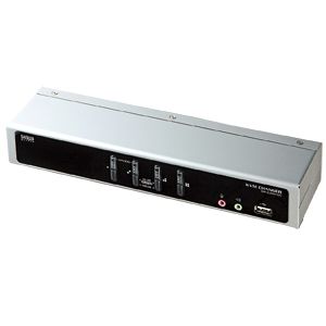 サンワサプライ デュアルリンクDVI対応パソコン自動切替器（4：1） SW-KVM4HDC