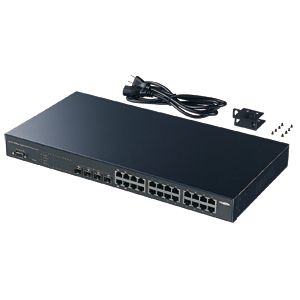 サンワサプライ レイヤー2WebスマートGigaスイッチ24ポート LAN-GIGASFP24