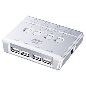 サンワサプライ USB2.0ハブ付手動切替器（4回路） SW-US44H