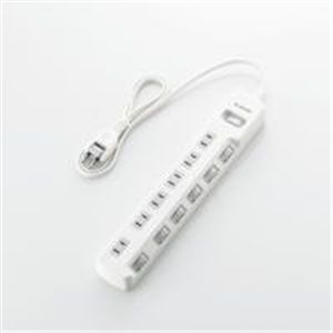 ELECOM（エレコム） 一括＆個別スイッチ付　省エネタップ T-E03-2610WH 2P式6個口1.0m