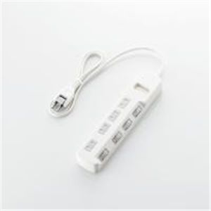 ELECOM（エレコム） ほこり防止シャッター付　省エネタップ T-E04-2410WH 2P式4個口1.0m