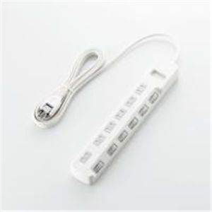 ELECOM（エレコム） ほこり防止シャッター付　省エネタップ T-E04-2630WH 2P式6個口3.0m