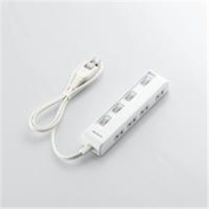 ELECOM（エレコム） 個別スイッチ付省エネタップ(横挿しタイプ) T-E05-2420WH 4個口・ケーブル長2m