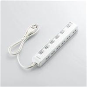 ELECOM（エレコム） 個別スイッチ付省エネタップ(横挿しタイプ) T-E05-2620WH 6個口・ケーブル長2m