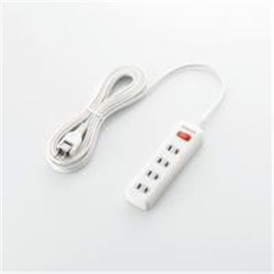 ELECOM（エレコム） 一括スイッチ付　雷ガードタップ T-K02-2450WH 2P式4個口5.0m