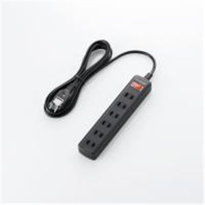 ELECOM（エレコム） 一括スイッチ付　雷ガードタップ T-K02-2625BK 2P式6個口2.5m