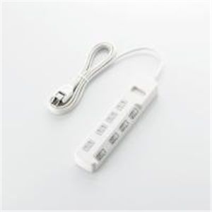 ELECOM（エレコム） ほこり防止シャッター付　雷ガードタップ T-K04-2425WH 2P式4個口2.5m