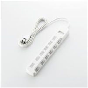 ELECOM（エレコム） ほこり防止シャッター付　雷ガードタップ T-K04-2625WH 2P式6個口2.5m
