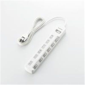 ELECOM（エレコム） 一括＆個別スイッチ付　雷ガードタップ T-K05-2625WH 2P式6個口2.5m