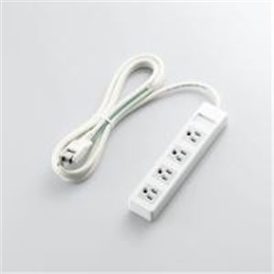ELECOM（エレコム） 3ピンプラグ対応タップ(マグネット付) T-T02-3425WH 4個口・ケーブル長2.5m