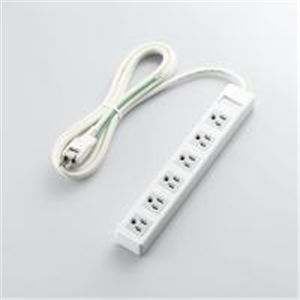 ELECOM（エレコム） 3ピンプラグ対応タップ(マグネット付) T-T02-3625WH 6個口・ケーブル長2.5m