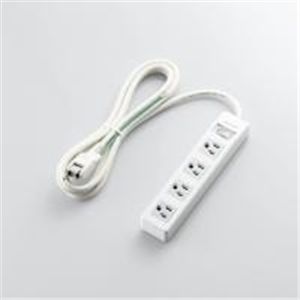 ELECOM（エレコム） 一括スイッチ付3ピンプラグ対応タップ T-T03-3425WH 4個口・ケーブル長2.5m