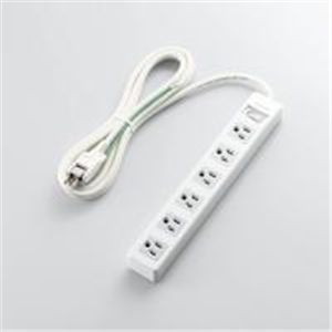 ELECOM（エレコム） 一括スイッチ付3ピンプラグ対応タップ T-T03-3625WH 6個口・ケーブル長2.5m