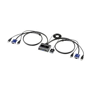 サンワサプライ パソコン切替器（エミュレーション非搭載・手元スイッチ付） SW-KVM2UUS画像１