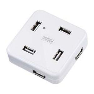サンワサプライ USB2.0ハブ（ホワイト） USB-HUB250W