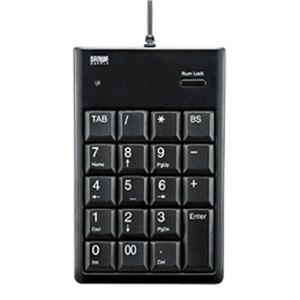 サンワサプライ USB2.0ハブ付テンキー NT-16UH2BK