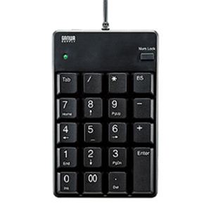 サンワサプライ USB2.0ハブ付テンキー NT-17UH2BK