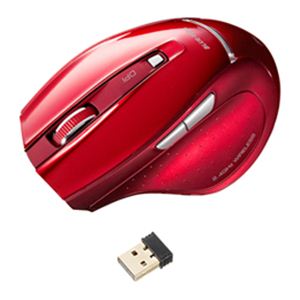 サンワサプライ 超小型レシーバーワイヤレスブルーテックマウス（レッド） MA-NANOH11R