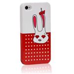 icover Royal family シリーズ Lapin ホワイト＆レッド iPhone4S／iPhone4用ケース AS-IP4RY-LPWRD