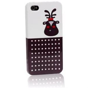icover Royal family シリーズ Ruru ホワイト＆ブラウン iPhone4S／iPhone4用ケース AS-IP4RY-RUWBW