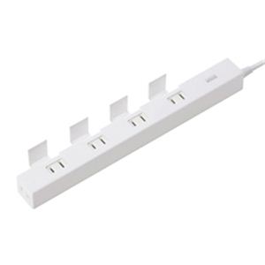 サンワサプライ 便利タップACアダプタ対応（5個口、2m、ホワイト） TAP-B41W