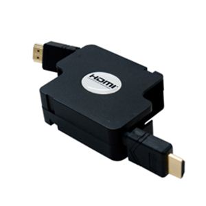 ミヨシ HDMIコードリ-ルタイプケ-ブル HDMI-HDMI 1.2m ブラック HDM-HERA12／BK