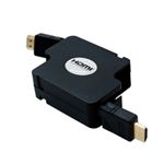 ミヨシ HDMIコードリ-ルタイプケ-ブル HDMI-HDMI 1.2m ブラック HDM-HERA12／BK