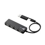 エレコム タブレットPC／スマートフォン用USBハブ U2HS-MB02-4BBK