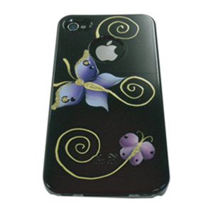 icover iPhone4/4S用ケース HAND PRINTING ブラック AS-IP4HP-BF/BK画像その1更新中