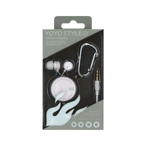 JESTTAX YOYOタイプシングル巻取りステレオカナル開放型イヤホン MHP-SR3 WH