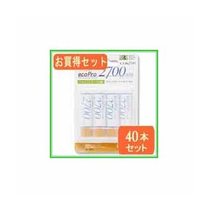 BPS お得40本セット 電池企画販売 高容量2700mAh 単3形ニッケル水素充電池4本パック ecoPro2700 3EP-4BP×10パック 3EP-4BPX10