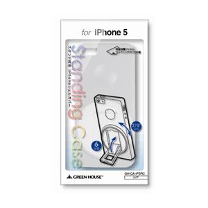 GREENHOUSE iPhone5用スタンド付きシェルカバー クリア GH-CA-IP5RC
