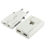 デバイスネット USB対応マルチ電源変換アダプター ゴーコンW2+スイングUSBタップ ホワイト RW99WH-B