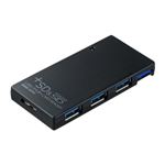 サンワサプライ USB3.0SDカードリーダー付きハブ（ブラック） USB-HCS315BK
