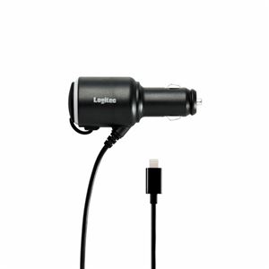 ロジテック ライトニングカーチャージャー w／ソケット 1m 12W LPA-CCI02L12W1