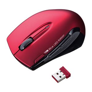 サンワサプライ ワイヤレスブルーLEDマウス MA-WBL26R