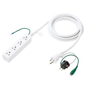 サンワサプライ 高強度タップホワイト3m TAP-HP4-3W
