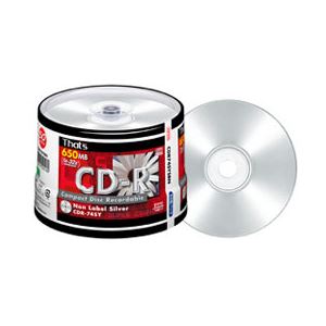 太陽誘電 That's CD-R データ用 銀色無地 CDR74SYSBN