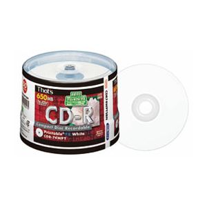 太陽誘電 That's CD-R データ用 プリンタブル白 CDR74WPYSBN