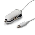 ブライトンネット iPhone／iPad／iPod用 Lightningコネクタ付きカーチャージャー BI-LITCARCH／WH