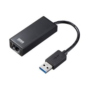 サンワサプライ USB3.0LANアダプタ（Gigabit対応） LAN-ADUSBRJ45GBK