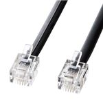 サンワサプライ モジュラーケーブル（黒） TEL-N1-30BKN