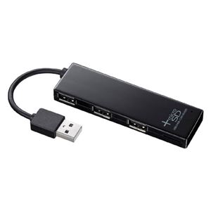 microSDカードリーダー付きUSB2.0ハブ（ブラック） USB-HCM307BK