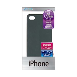 エアージェイ iPhone5用ケースUV高級塗装BK AC-P5-VH-BK