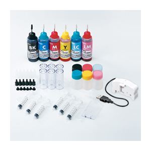 サンワサプライ　詰め替えインク(ICBK32・ICC32・ICM32・ICY32・ICLM32・ICLC32用)　INK-32S60S6U