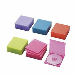 ELECOM（エレコム） Blu-ray／DVD／CDケース（スリム／PP／1枚収納） CCD-JPCS50ASO