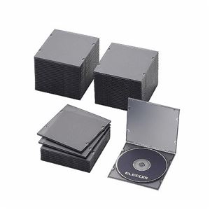 ELECOM（エレコム） Blu-ray／DVD／CDケース（スリム／PP／1枚収納） CCD-JPCS50CBK