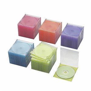 ELECOM（エレコム） Blu-ray／DVD／CDケース（スリム／PS／1枚収納） CCD-JSCS100ASO