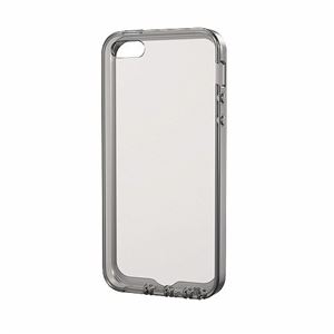 ELECOM（エレコム） iPhone5s／5用透明シリコンケース／ブラック PS-A12SCTBK
