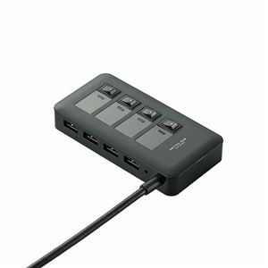 ELECOM（エレコム） USB3.0対応個別スイッチ付き4ポートUSBハブ U3H-S409SBK